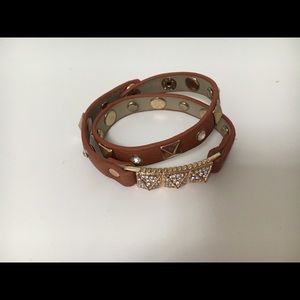 NWOT Leather wrap around bracelet